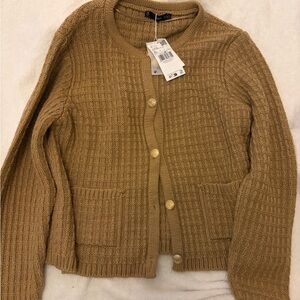 Mango Women's Brown Knit Cardigan
